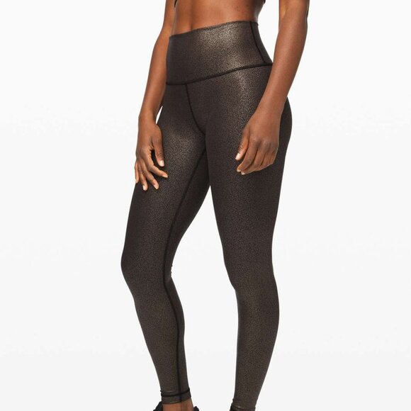 Lululemon Wunder Under High-Rise Tight 28" Luminosity Foil Black Copper Foil 2 - Picture 2 of 8